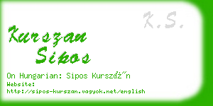 kurszan sipos business card